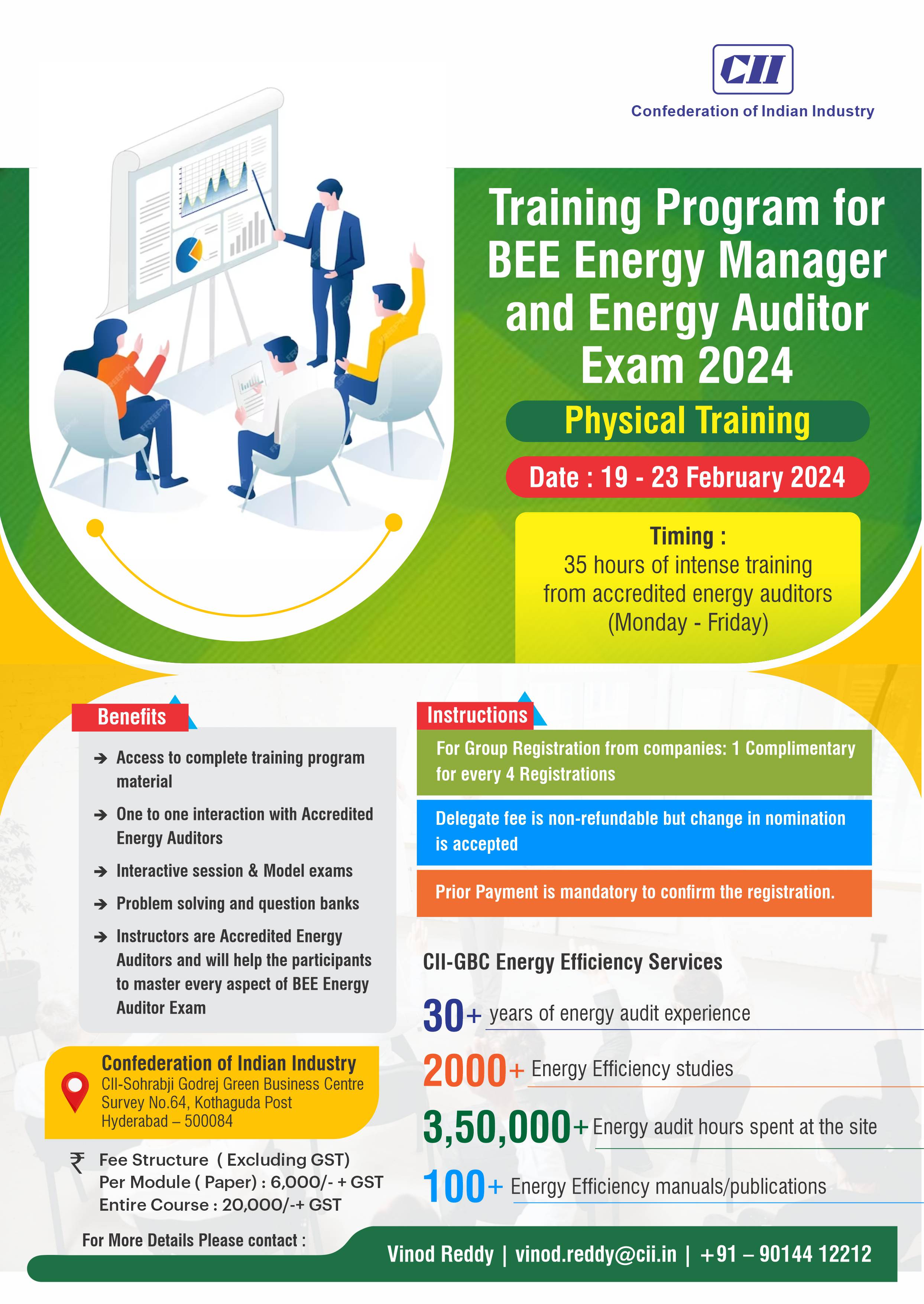 Training Program for BEE Energy Manager and Energy Auditor Exam 2024